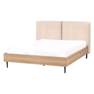 wohnli-moebel-suche-800001186318-1 BETT mit Lattenrost 140x200 cm Beige Limanton Textil Beliani Möbel > Betten Beige