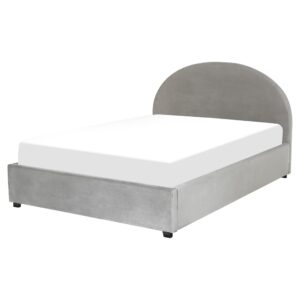 BETT mit Stauraum 160x200 cm Grau Vaucluse Textil Beliani Möbel > Betten Grau