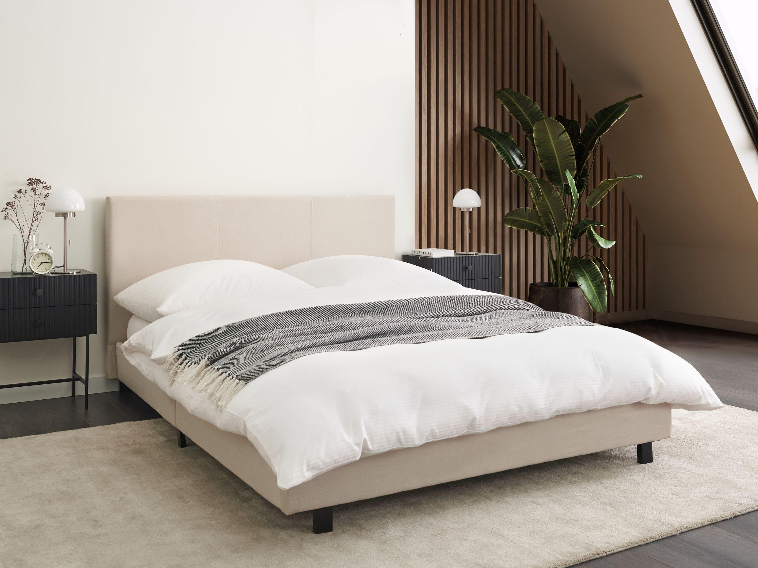 wohnli-moebel-suche-800001186325-1 WASSERBETT 140x200 cm Grau Albi Textil Beliani Möbel > Betten Grau