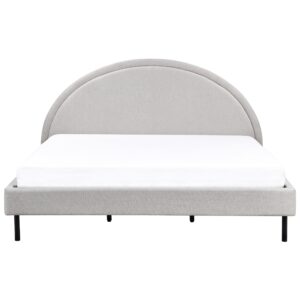wohnli-moebel-suche-800001186326-1 BETT mit Lattenrost 180x200 cm Grau Margut Textil Beliani Möbel > Betten Grau