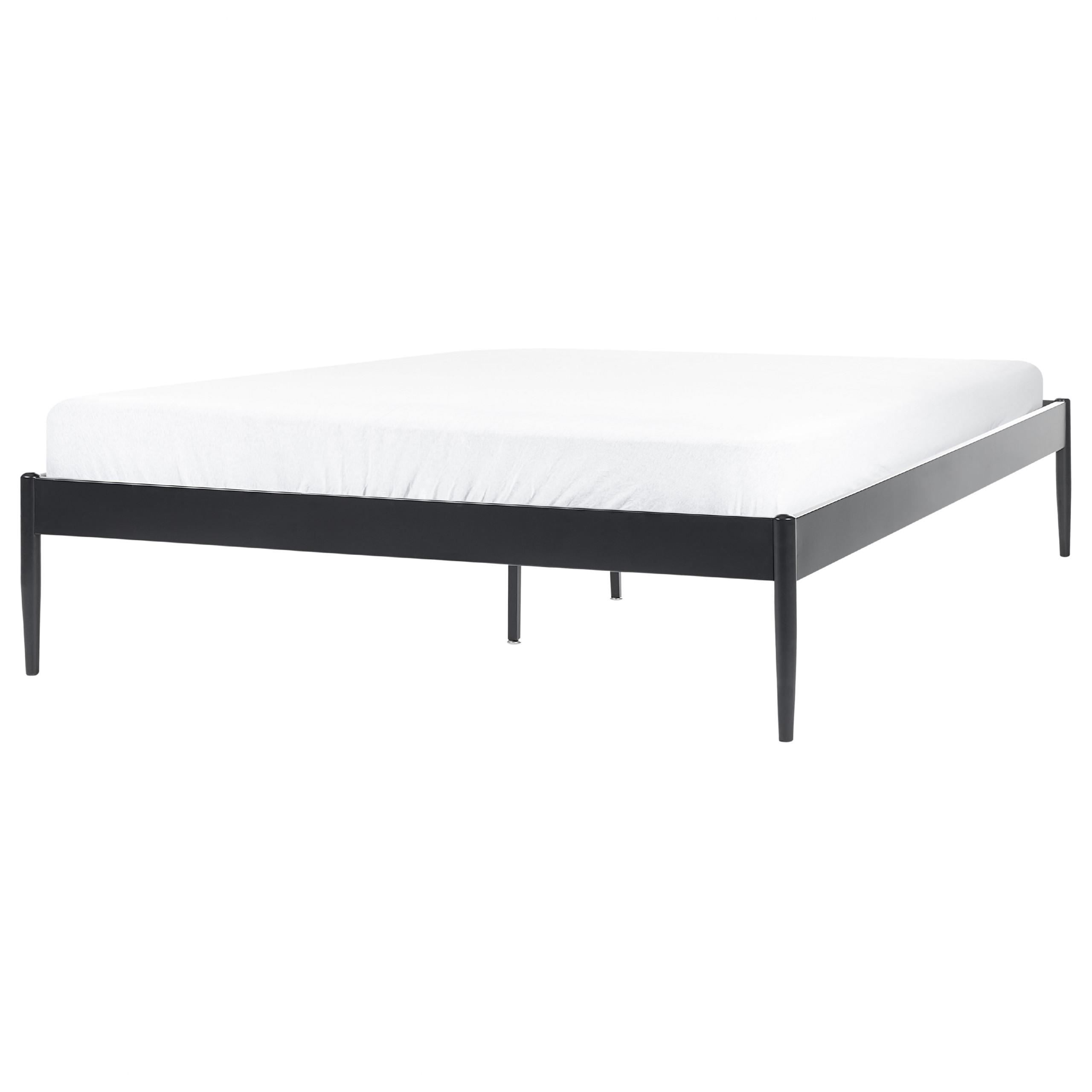 Wohnli Möbelsuche - BETT mit Lattenrost 160x200 cm Schwarz Vaurs
