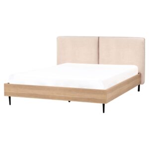 BETT mit Lattenrost 160x200 cm Beige Limanton Textil Beliani Möbel > Betten Beige