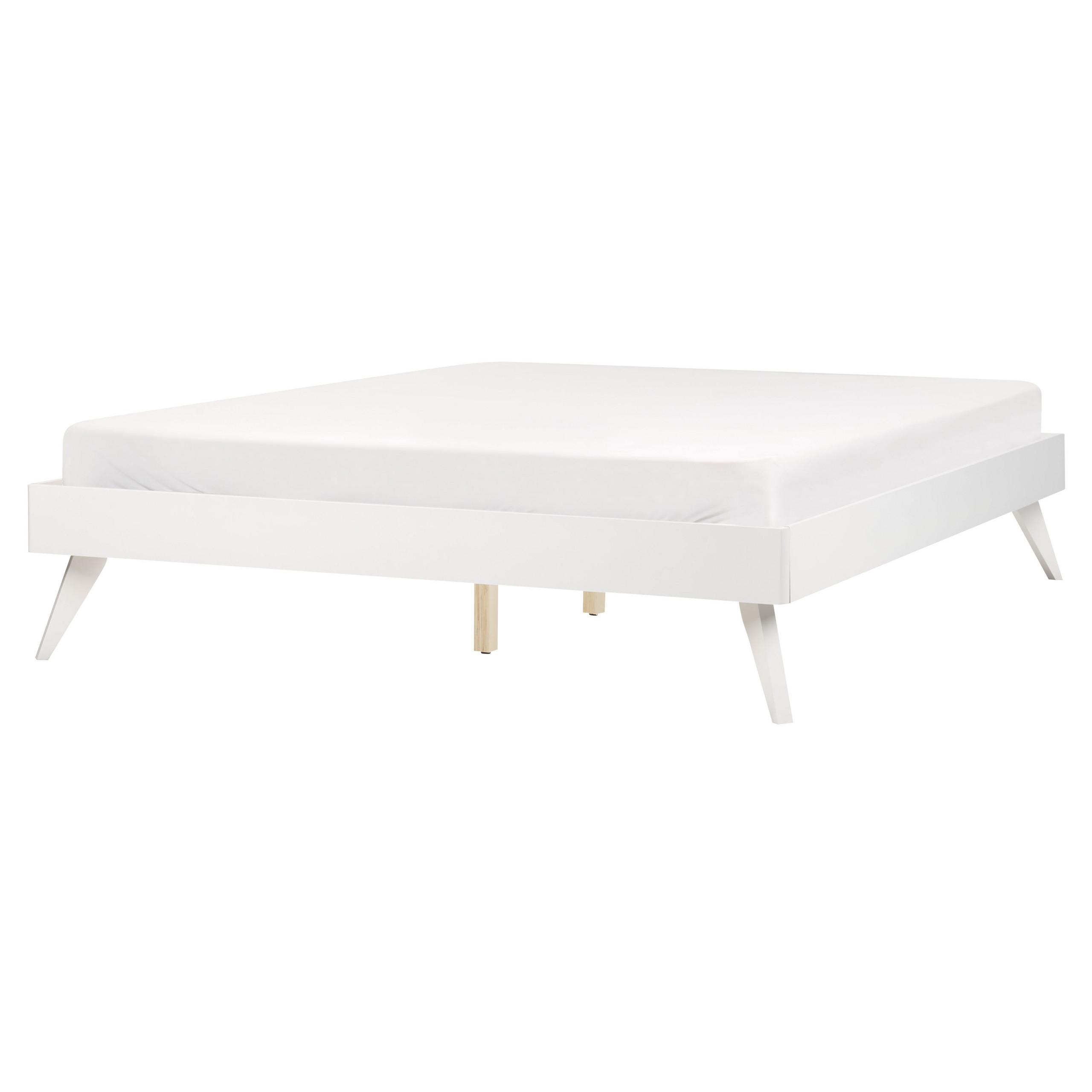 Wohnli Möbelsuche - BETT mit Lattenrost 160x200 cm Weiß Berric