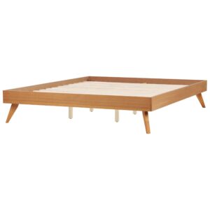 wohnli-moebel-suche-800001186338-1 BETT mit Lattenrost 180x200 cm Heller Holzfarbton Berric Holzwerkstoff Beliani Möbel > Betten Braun