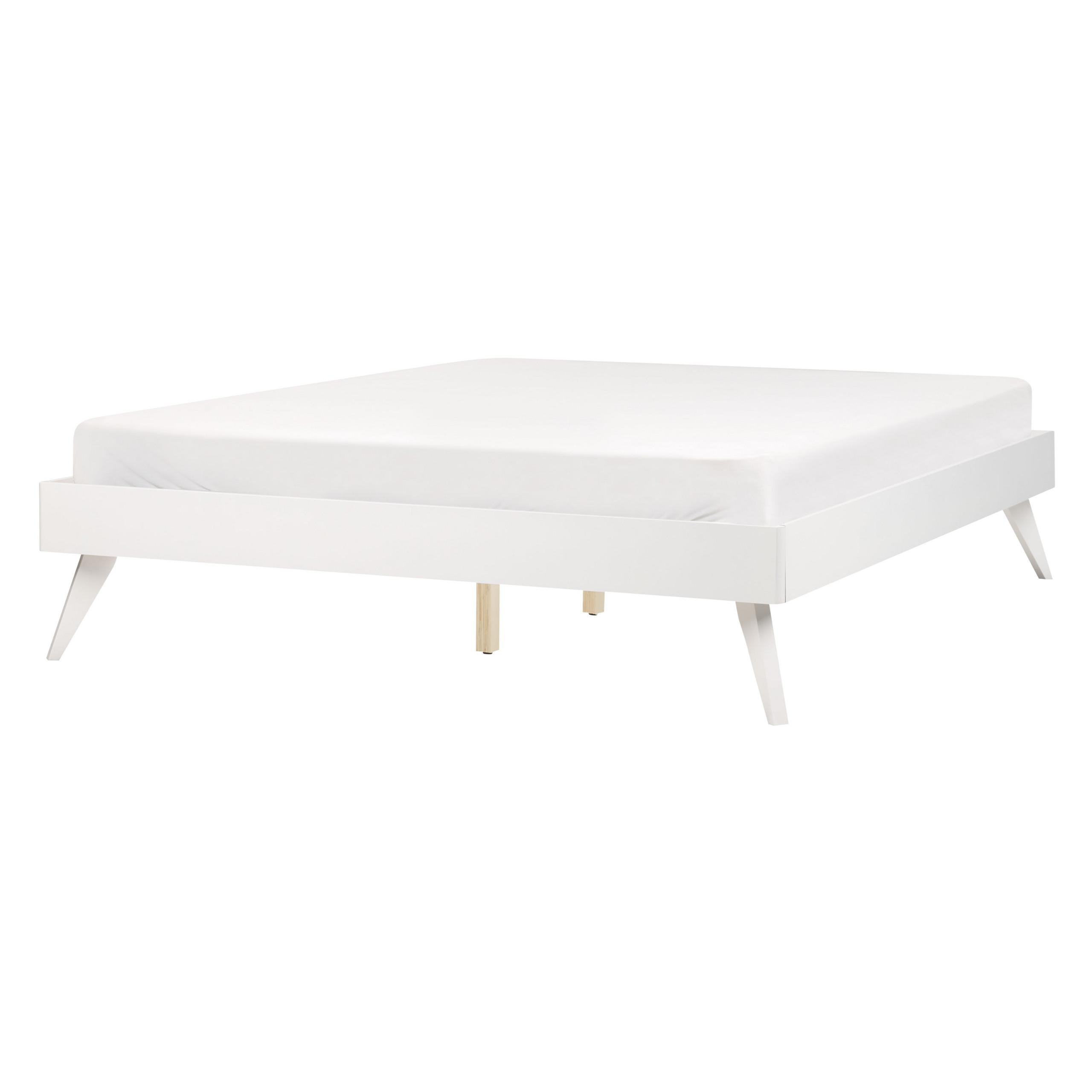 Wohnli Möbelsuche - BETT mit Lattenrost 140x200 cm Weiß Berric