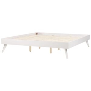 wohnli-moebel-suche-800001186346-1 BETT mit Lattenrost 180x200 cm Weiß Berric Holzwerkstoff Beliani Möbel > Betten Weiß