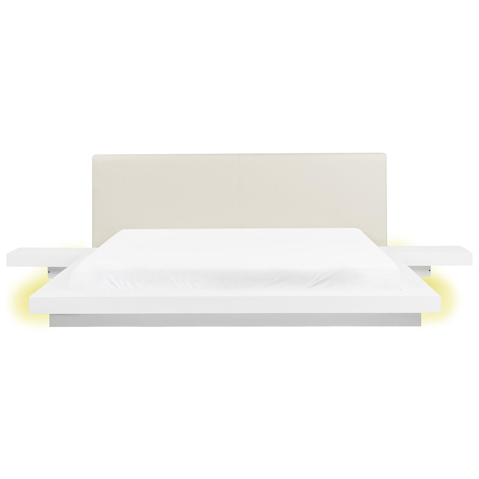 wohnli-moebel-suche-800001186350 Wohnli Möbelsuche - BETT mit LED 180x200 cm Weiß Zen