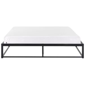 BETT mit Lattenrost 160x200 cm Schwarz Viry Metall Beliani Möbel > Betten Schwarz