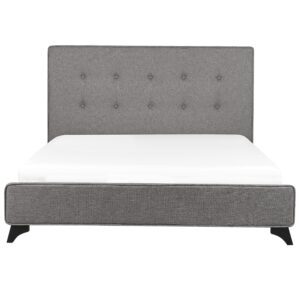 wohnli-moebel-suche-800001186415-1 POLSTERBETT mit Lattenrost 140x200 cm Grau Ambassador Textil Beliani Möbel > Betten > Polsterbetten Grau