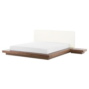 wohnli-moebel-suche-800001186745-1 BETT mit Lattenrost 160x200 cm Heller Holzfarbton Zen Holzwerkstoff Beliani Möbel > Betten Braun