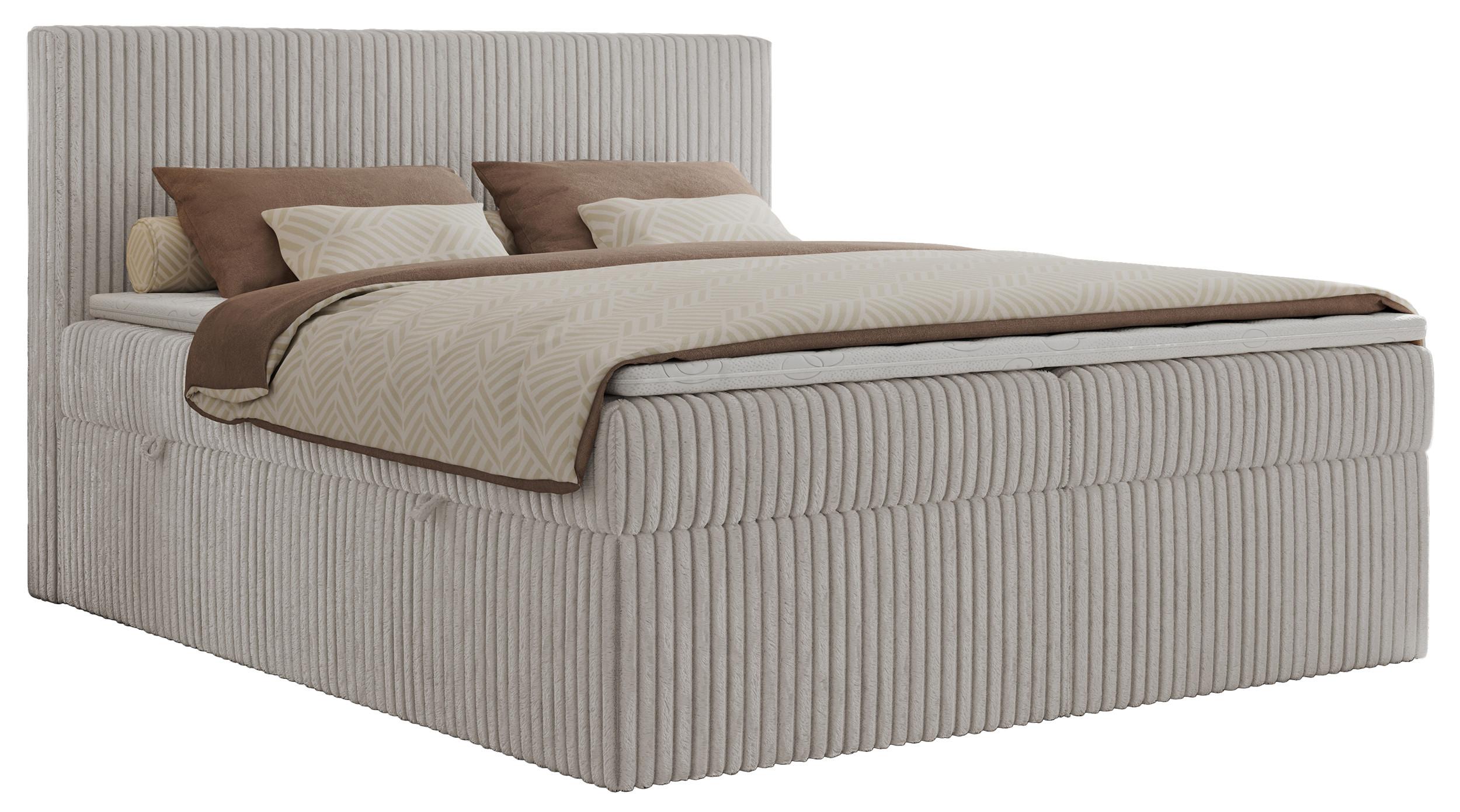 wohnli-moebel-suche-800001187177 Wohnli Möbelsuche - BOXSPRINGBETT TILIANO 140/200 - Hellgrau Cord - H4