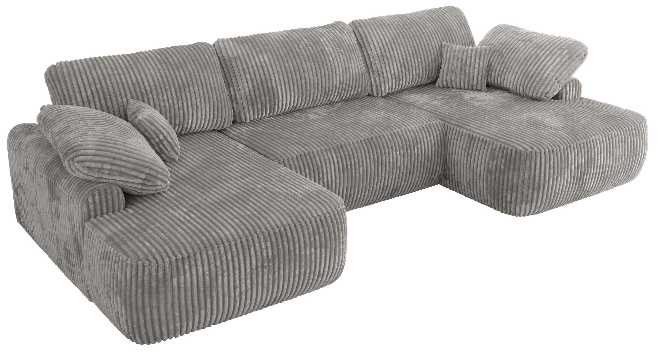 Wohnli Möbelsuche - WOHNLANDSCHAFT CUBO U Grau Cord