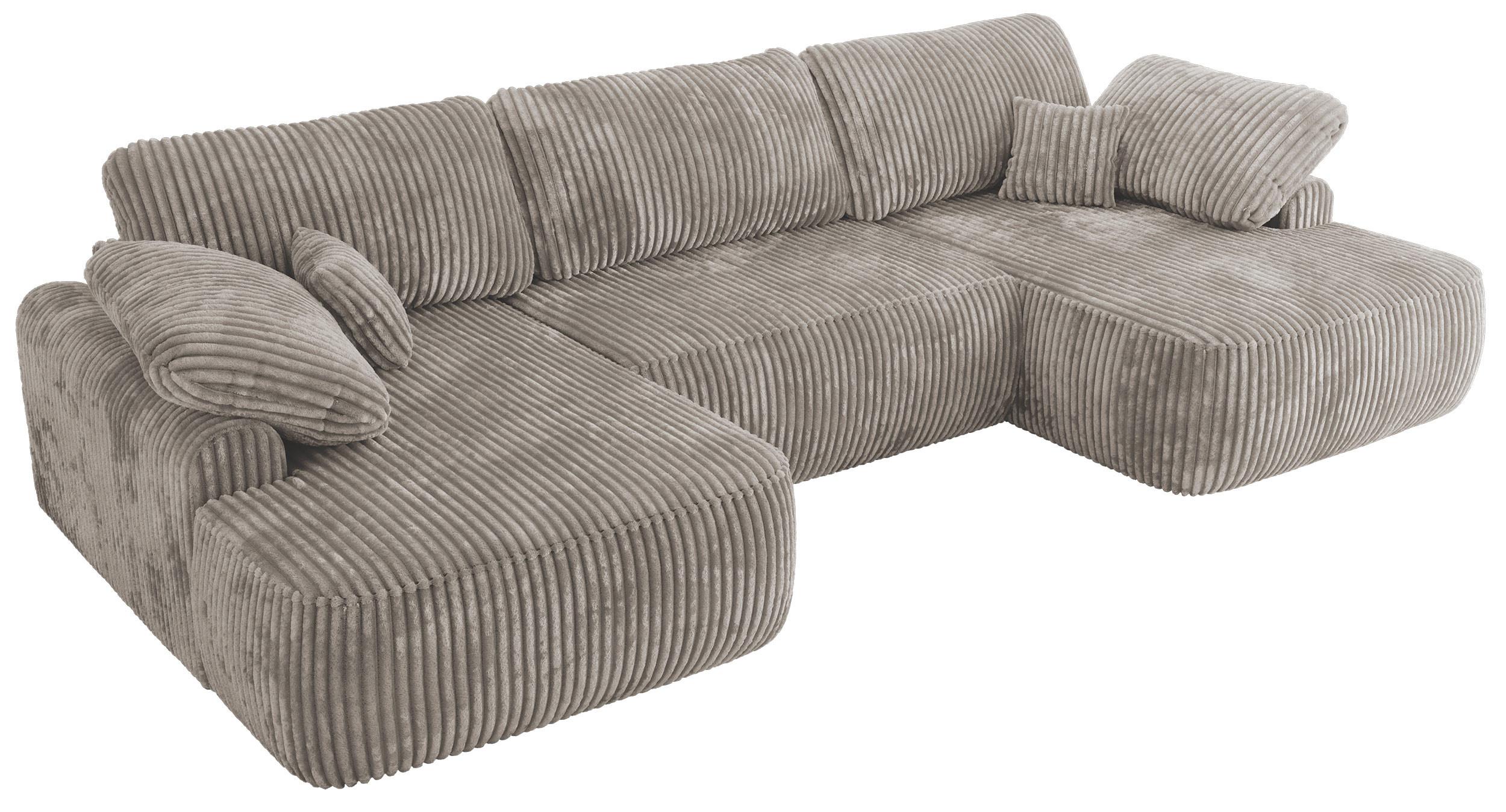 wohnli-moebel-suche-800001187195 Wohnli Möbelsuche - WOHNLANDSCHAFT CUBO U Hellbraun Cord