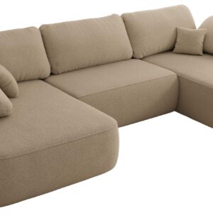 wohnli-moebel-suche-800001187217 Wohnli Möbelsuche - WOHNLANDSCHAFT CUBO U Hellbraun Boucle
