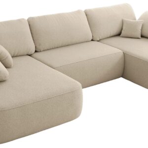 Wohnli Möbelsuche - WOHNLANDSCHAFT CUBO U Beige Boucle