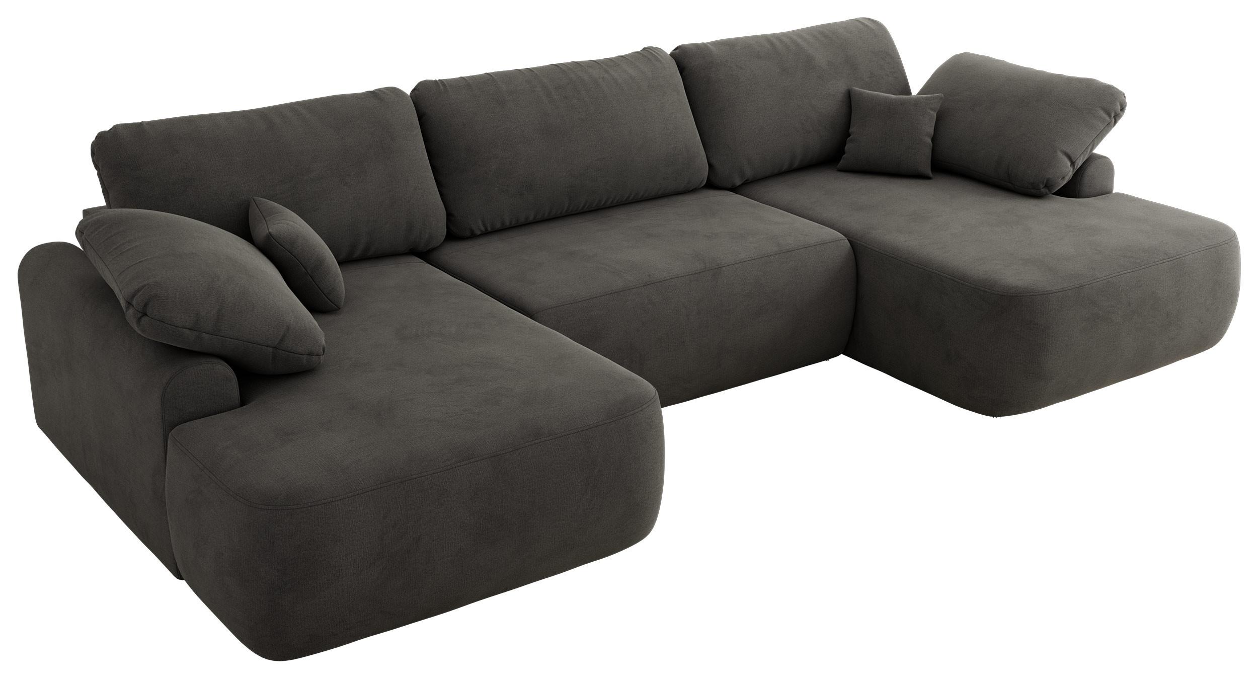 Wohnli Möbelsuche - WOHNLANDSCHAFT CUBO U Dunkelgrau Velvet