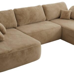 Wohnli Möbelsuche - WOHNLANDSCHAFT CUBO U Beige Plüsch