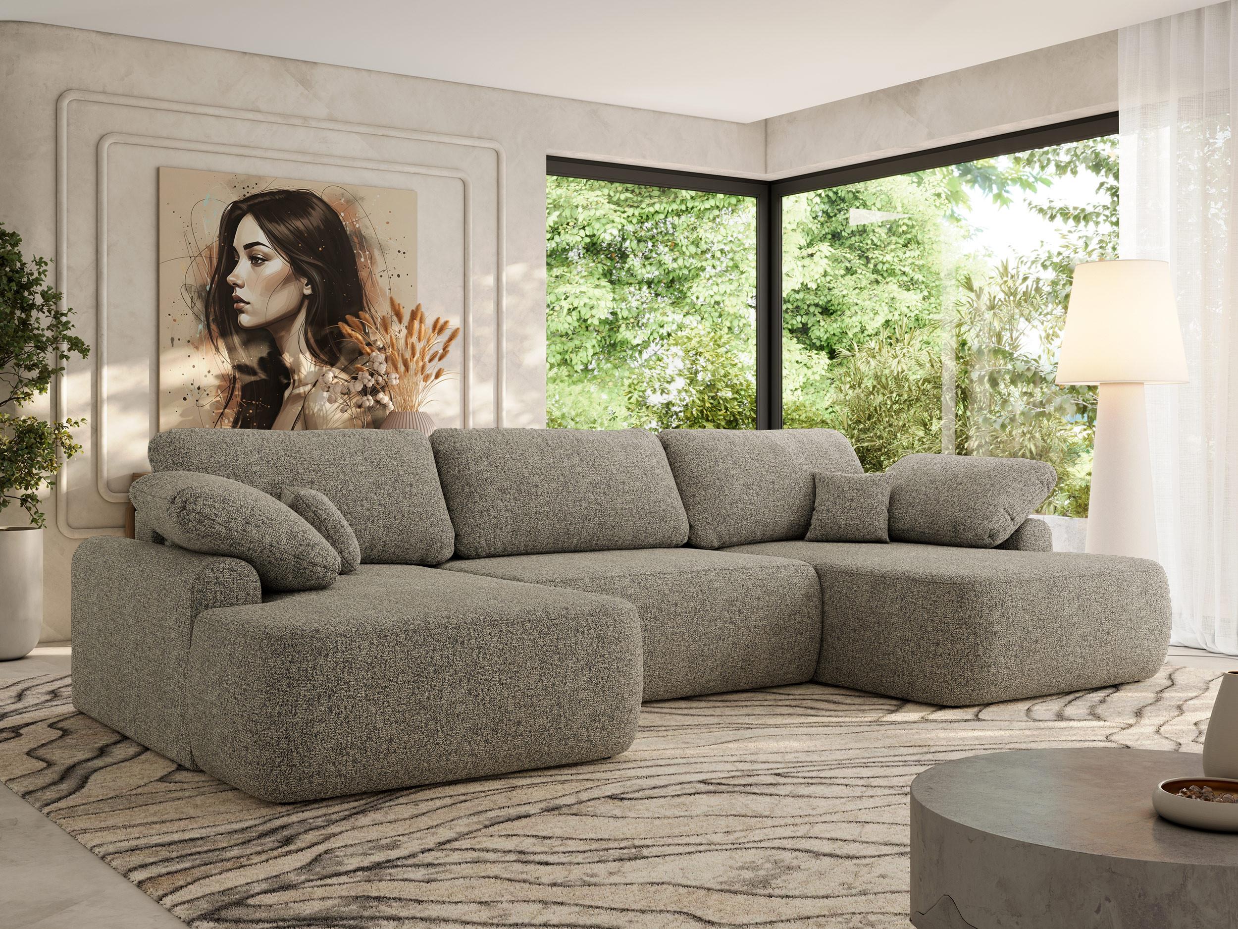 wohnli-moebel-suche-800001187349-1 WOHNLANDSCHAFT CUBO U Grau Struktur Textil MKS Möbel > Sofas & Couches > Wohnlandschaften > Wohnlandschaften U-Form Grau