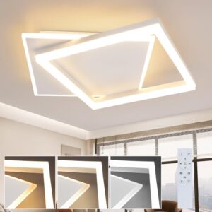 wohnli-moebel-suche-800001188483-1 LED-DECKENLEUCHTE Lena 43.5/41/6 cm Deckenlampe Metall ZMH Lampen & Leuchten > LED-Leuchten > LED-Deckenleuchten Weiß