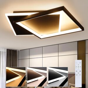 wohnli-moebel-suche-800001188484-1 LED-DECKENLEUCHTE Daniela Schwarz Metall 44/40/6 cm Deckenlampe Metall ZMH Lampen & Leuchten > LED-Leuchten > LED-Deckenleuchten Schwarz