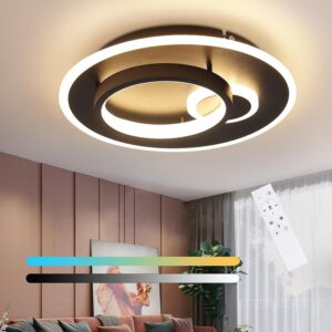 wohnli-moebel-suche-800001188486-1 LED-DECKENLEUCHTE Peter 31 cm Deckenlampe Kunststoff ZMH Lampen & Leuchten > LED-Leuchten > LED-Deckenleuchten Schwarz