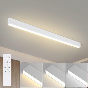 wohnli-moebel-suche-800001188492-1 LED-DECKENLEUCHTE Werner 107/3.5/5.5 cm Deckenlampe Metall ZMH Lampen & Leuchten > LED-Leuchten > LED-Deckenleuchten Weiß