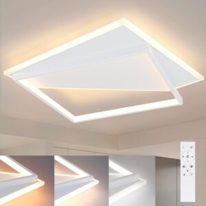 wohnli-moebel-suche-800001188540-1 LED-DECKENLEUCHTE Alexander 48/48/6 cm Deckenlampe Metall ZMH Lampen & Leuchten > LED-Leuchten > LED-Deckenleuchten Weiß