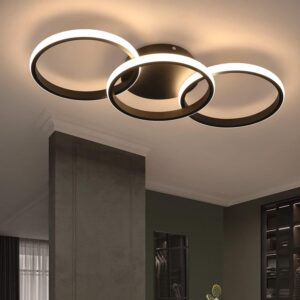 wohnli-moebel-suche-800001188567-1 LED-DECKENLEUCHTE Ferdinand 60/24/4 cm Deckenlampe Metall ZMH Lampen & Leuchten > LED-Leuchten > LED-Deckenleuchten Schwarz