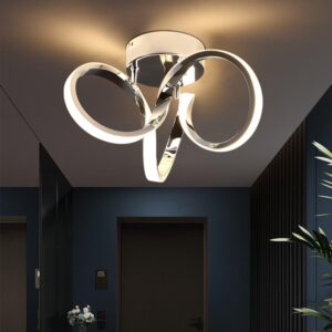 wohnli-moebel-suche-800001188574-1 LED-DECKENLEUCHTE Norbert 31/26/20 cm Deckenlampe Metall ZMH Lampen & Leuchten > LED-Leuchten > LED-Deckenleuchten Grau