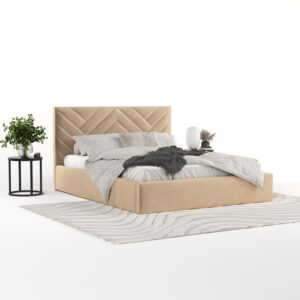 wohnli-moebel-suche-800001192130-1 POLSTERBETT Arco 160/200 cm Beige im Kronos Stoff Textil AltaBeds Möbel > Betten > Polsterbetten Beige