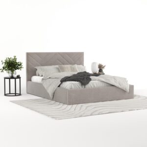 wohnli-moebel-suche-800001192165-1 POLSTERBETT Arco 140/200 cm Graubraun im Asti Stoff Textil AltaBeds Möbel > Betten > Polsterbetten Grau