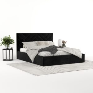 wohnli-moebel-suche-800001192180-1 POLSTERBETT Arco 140/200 cm Schwarz im Kronos Stoff Textil AltaBeds Möbel > Betten > Polsterbetten Schwarz