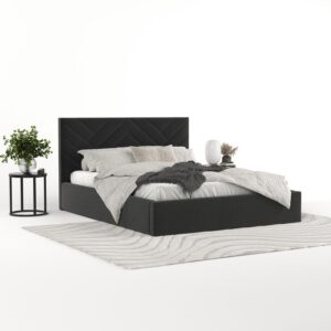 POLSTERBETT Arco 180/200 cm Schwarz im Asti Stoff Textil AltaBeds Möbel > Betten > Polsterbetten Schwarz