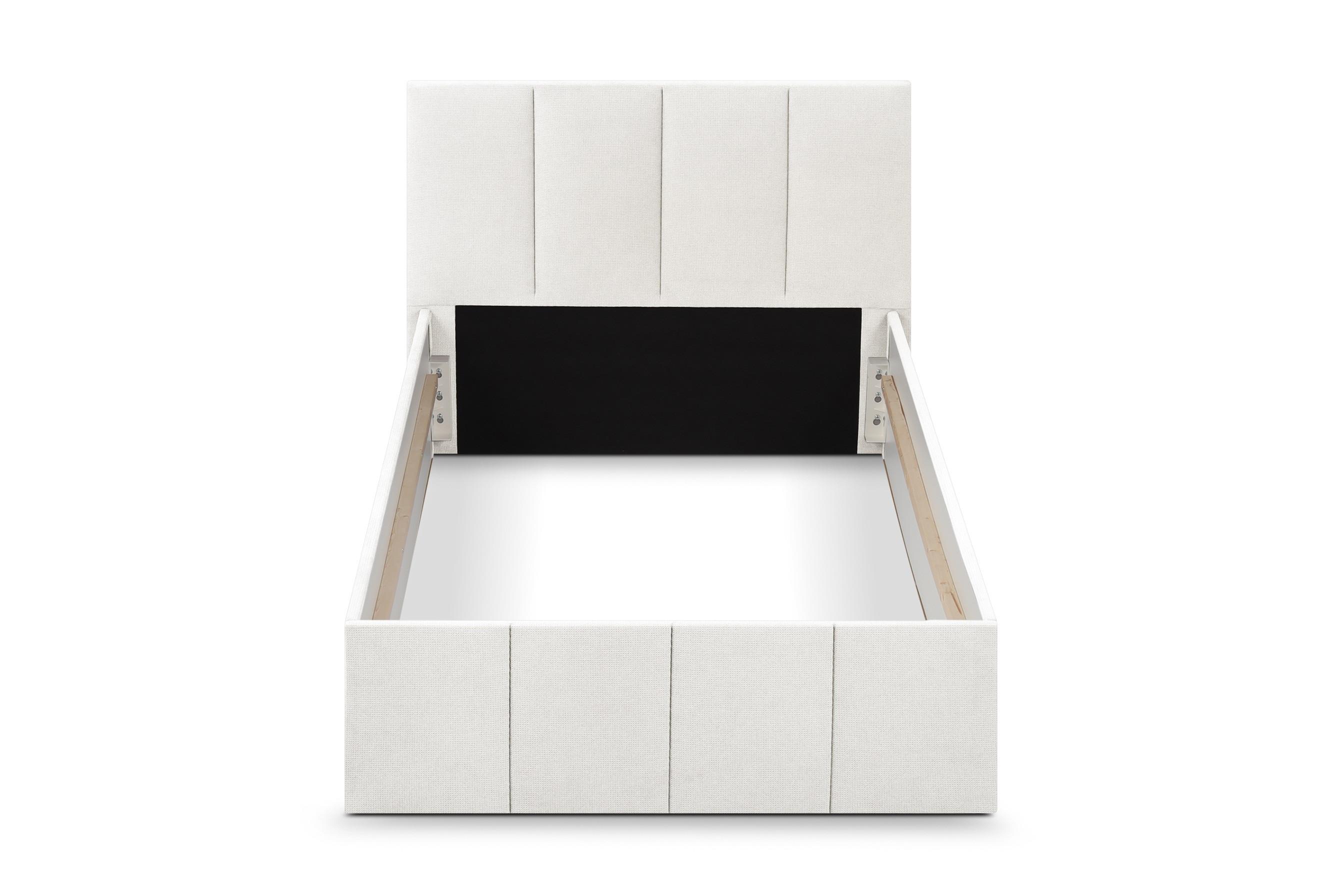 wohnli-moebel-suche-800001192206 Wohnli Möbelsuche - POLSTERBETT Dalas Weiß 100 x 200 x 40 cm Stauraum Ohne Matratze und Lattenrost