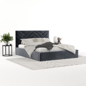 wohnli-moebel-suche-800001192236-1 POLSTERBETT Arco 140/200 cm Dunkelgrau im Kronos Stoff Textil AltaBeds Möbel > Betten > Polsterbetten Grau