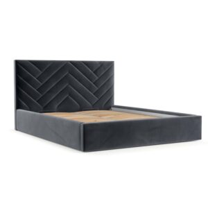 wohnli-moebel-suche-800001192236 Wohnli Möbelsuche - POLSTERBETT Arco 140/200 cm Dunkelgrau im Kronos Stoff