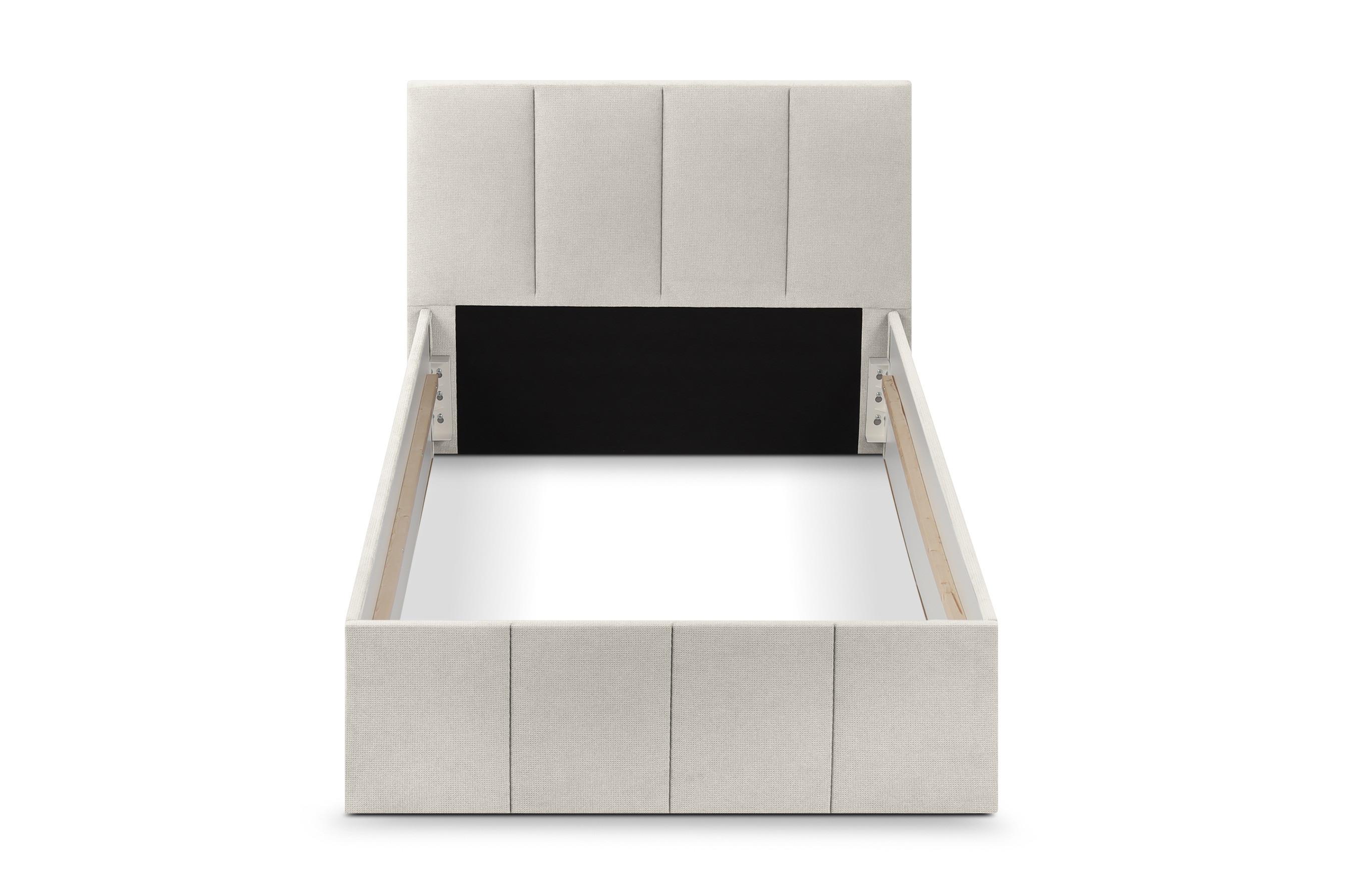 wohnli-moebel-suche-800001192347 Wohnli Möbelsuche - POLSTERBETT Dalas Beige 140 x 200 x 40 cm Stauraum Ohne Matratze und Lattenrost