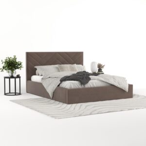 wohnli-moebel-suche-800001192350-1 POLSTERBETT Arco 140/200 cm Braun im Asti Stoff Textil AltaBeds Möbel > Betten > Polsterbetten Braun