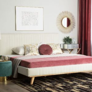wohnli-moebel-suche-800001196037-1 POLSTERBETT Beige Talence Textil Beliani Möbel > Betten > Polsterbetten Beige