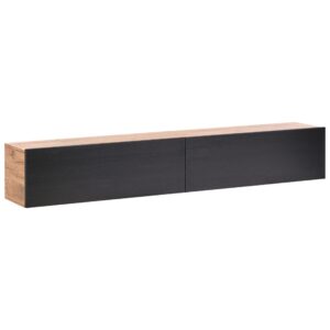 wohnli-moebel-suche-800001196859 Wohnli Möbelsuche - WANDMONTIERTER-TV-SCHRANK Schwarz/Braun Gladstone