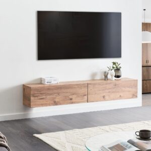 wohnli-moebel-suche-800001196867-1 WANDMONTIERTER-TV-SCHRANK Braun Gladstone Holzwerkstoff Beliani Möbel > Kommoden & Schubladenschränke > Hängeelemente Braun
