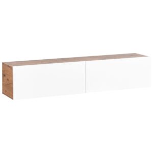 wohnli-moebel-suche-800001196870 Wohnli Möbelsuche - WANDMONTIERTER-TV-SCHRANK Weiß/Braun Gladstone