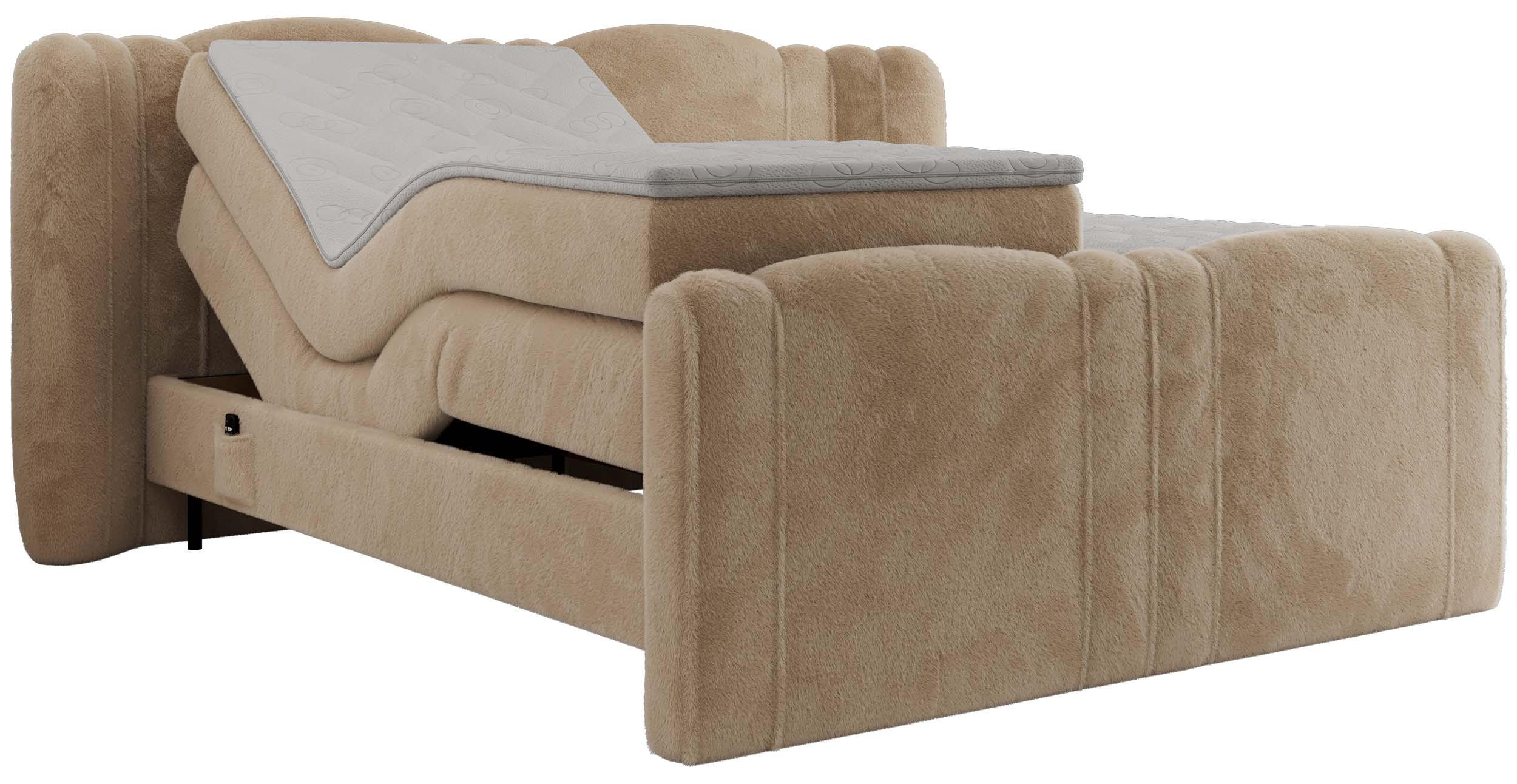 wohnli-moebel-suche-800001196920 Wohnli Möbelsuche - BOXBETT FORTINA 160/200 - Beige Plüsch - H3
