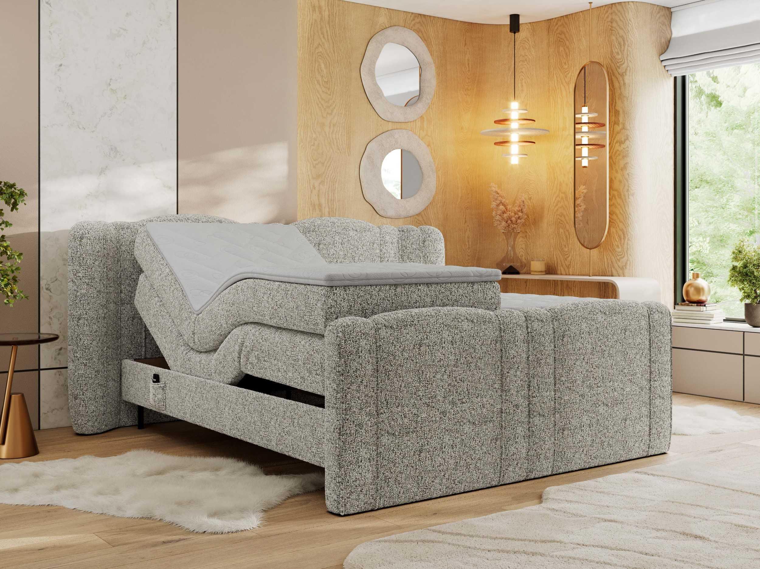 wohnli-moebel-suche-800001197050-1 BOXBETT FORTINA 140/200 - Beige Struktur - H3 Holz MKS Möbel > Betten > Boxspringbetten Beige