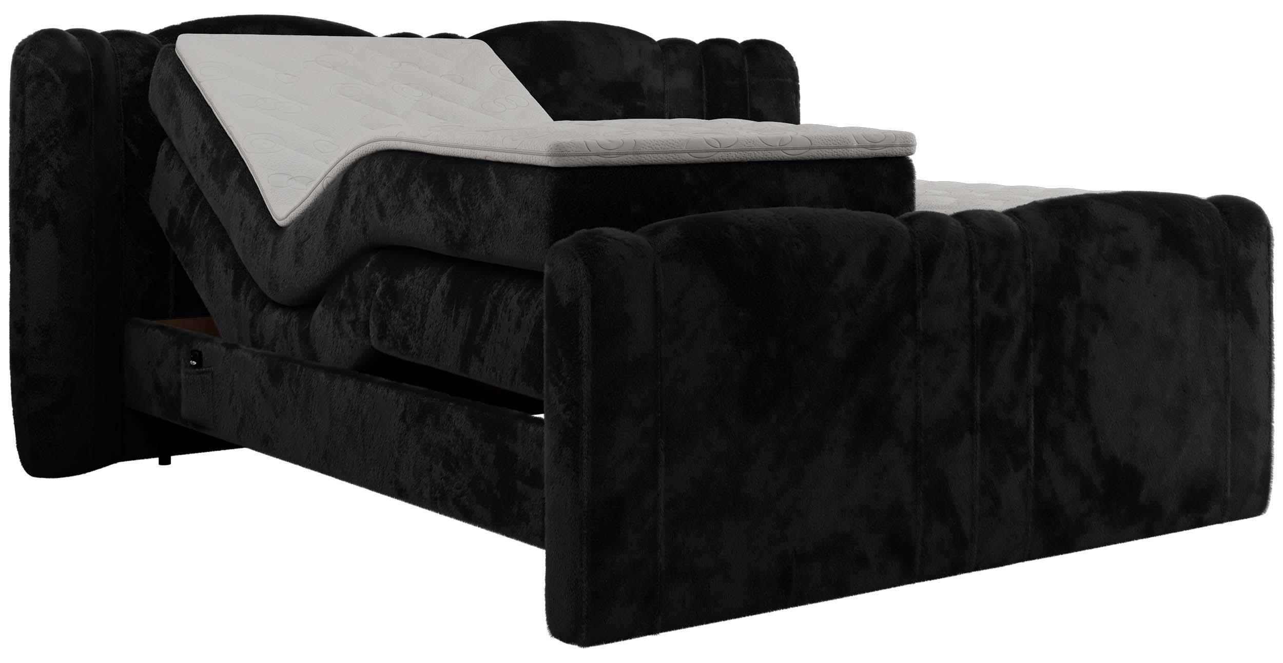 wohnli-moebel-suche-800001197119 Wohnli Möbelsuche - BOXBETT FORTINA 180/200 - Schwarz Plüsch - H4