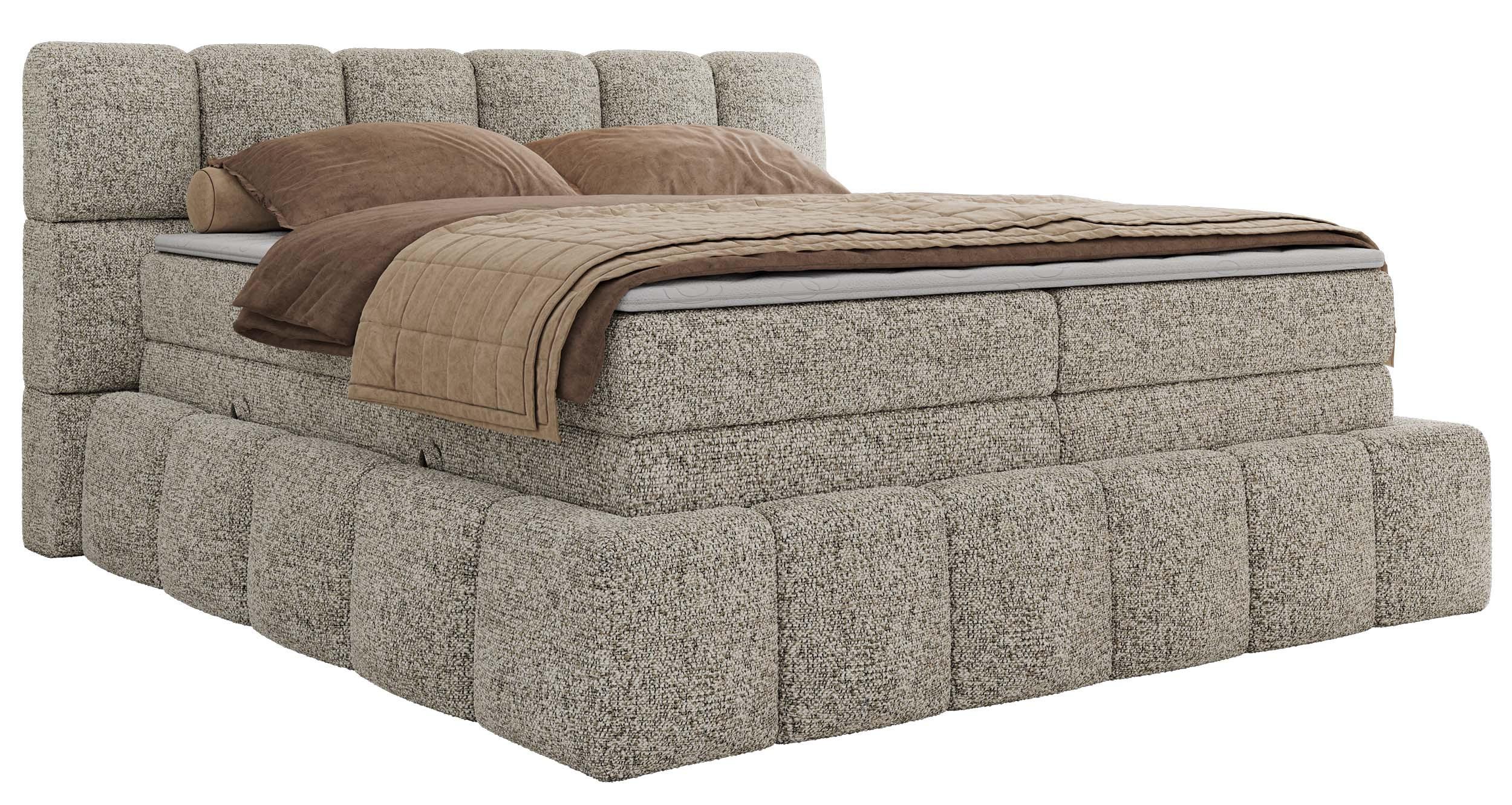 wohnli-moebel-suche-800001197160 Wohnli Möbelsuche - BOXSPRINGBETT NIRA KING 200/200 Beige Strukture - H3