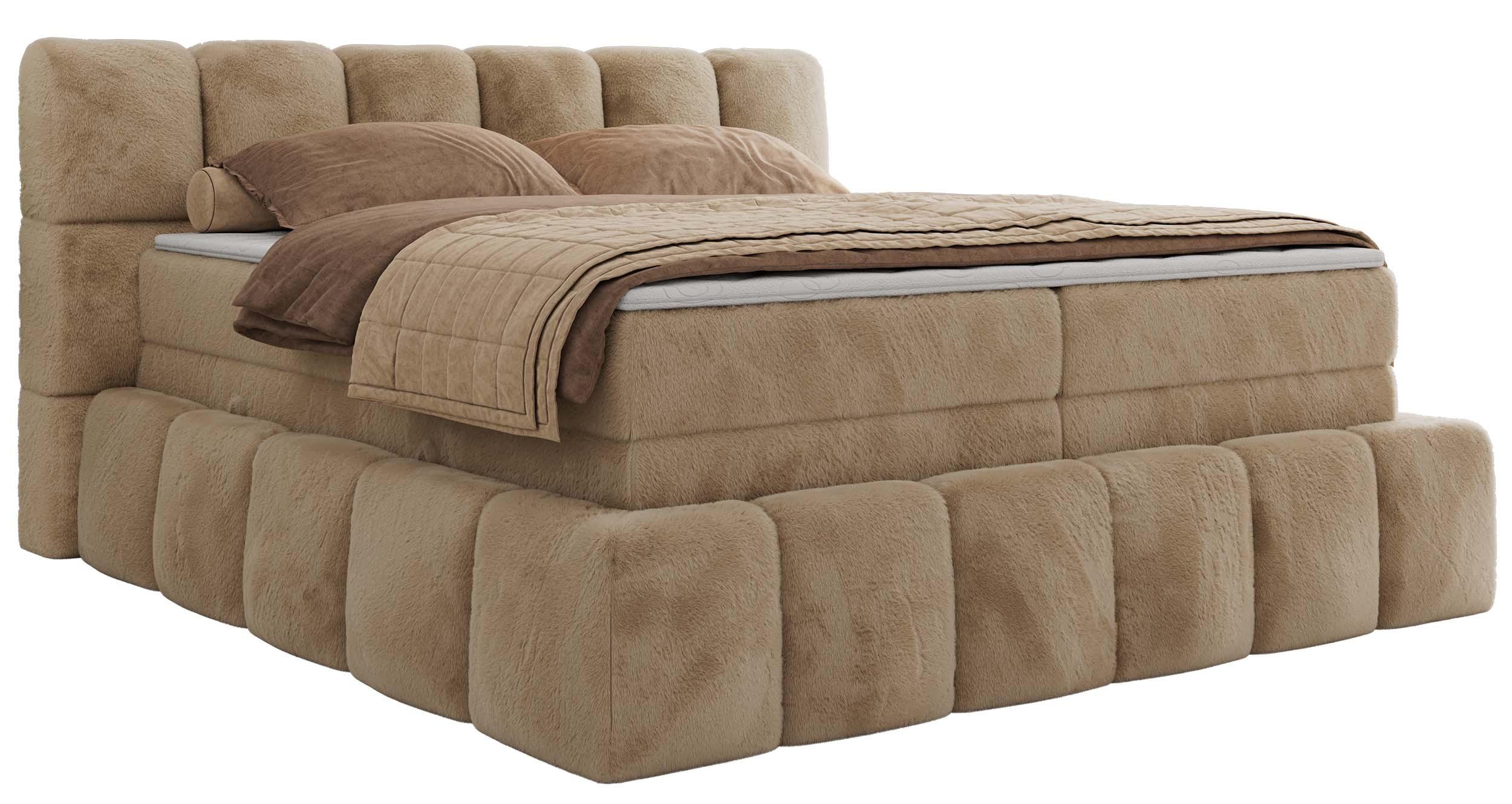 wohnli-moebel-suche-800001197188 Wohnli Möbelsuche - BOXSPRINGBETT NIRA KING 200/200 Beige Plüsch - H3