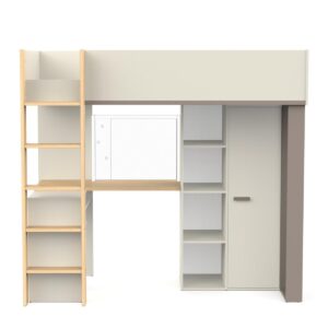 Wohnli Möbelsuche - HOCHBETT mit schreibtisch und kleiderschrank - camillia 205