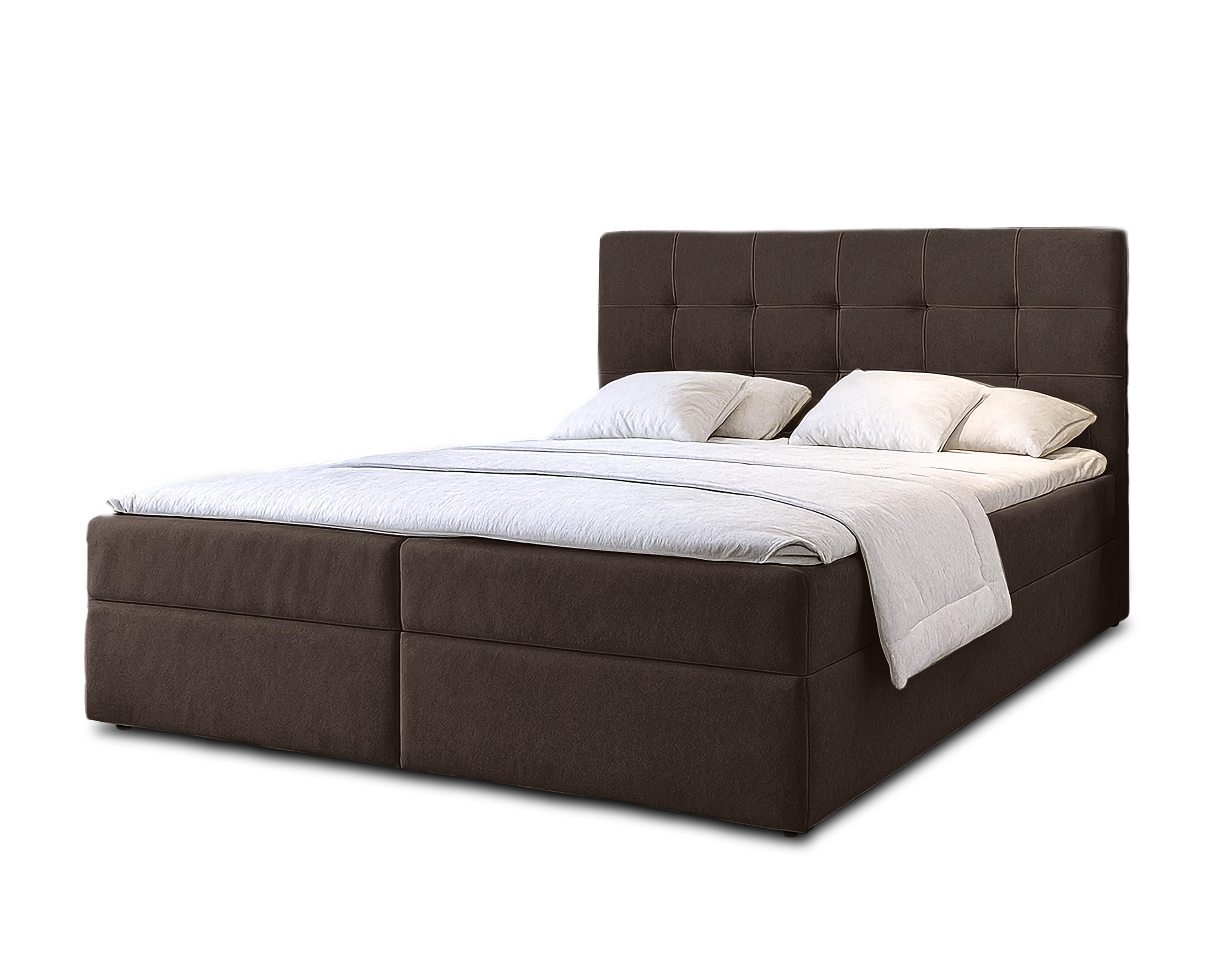wohnli-moebel-suche-800001199262 Wohnli Möbelsuche - BOXBETT GECETENI 140x200 cm mit Bettkasten und Matratze - Braun + TOPPER
