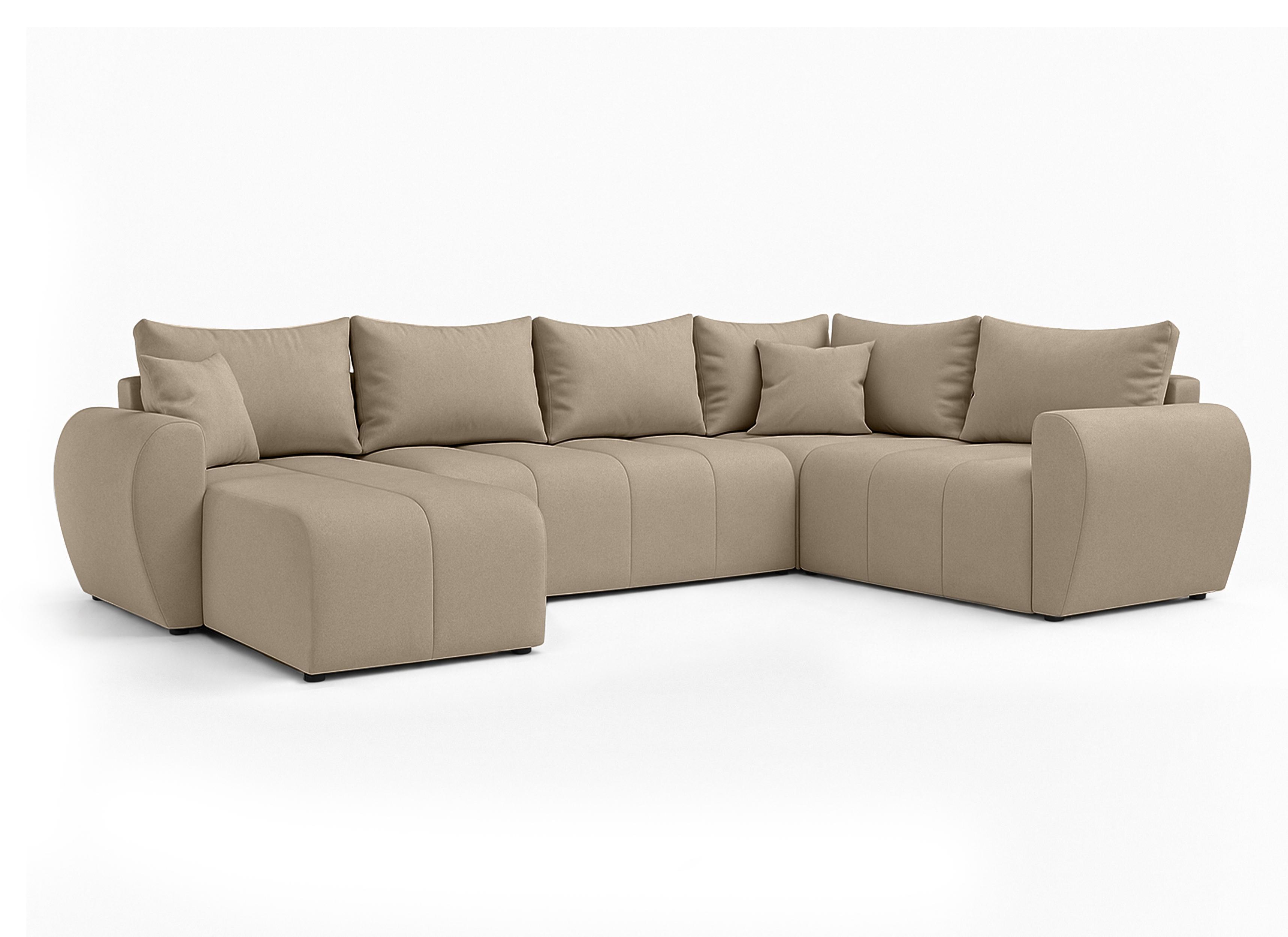 wohnli-moebel-suche-800001199342 Wohnli Möbelsuche - WOHNLANDSCHAFT Malatya U Form MAX Hellbraun 311/145/80 cm mit Schlaffunktion